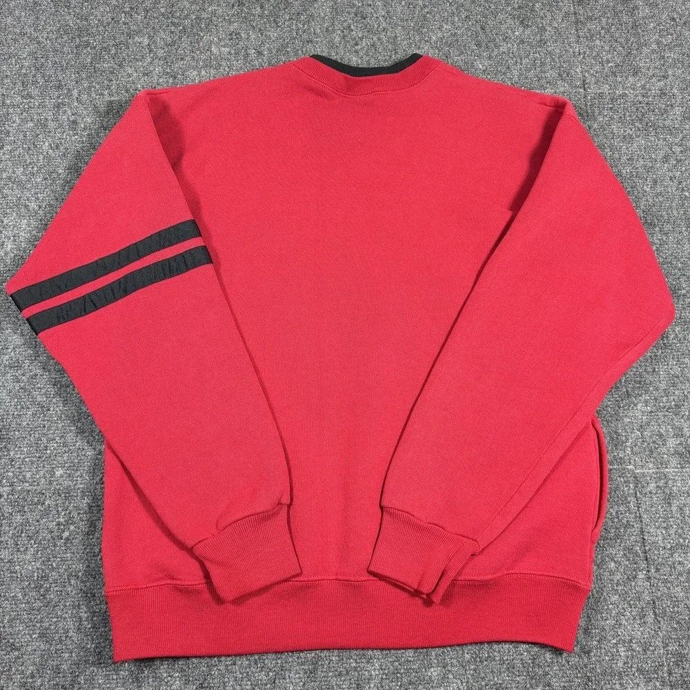 Vintage 80s 90s Nike Men Crewneck Sweater‎ Large Embroidered Pockets Made In USA